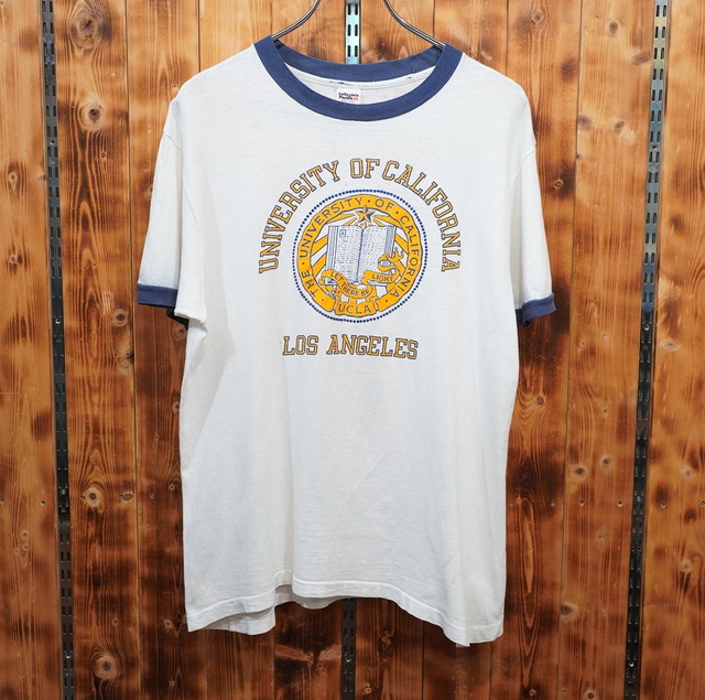 80s collegiate pacific university of california los angeles リンガーTシャツ M/ヴィンテージ