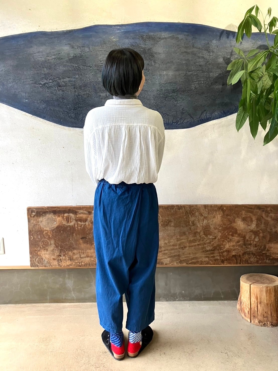 藍染 ななめパンツ | 藍染工房ちずぶるー / Japanese Indigo Blue Dye