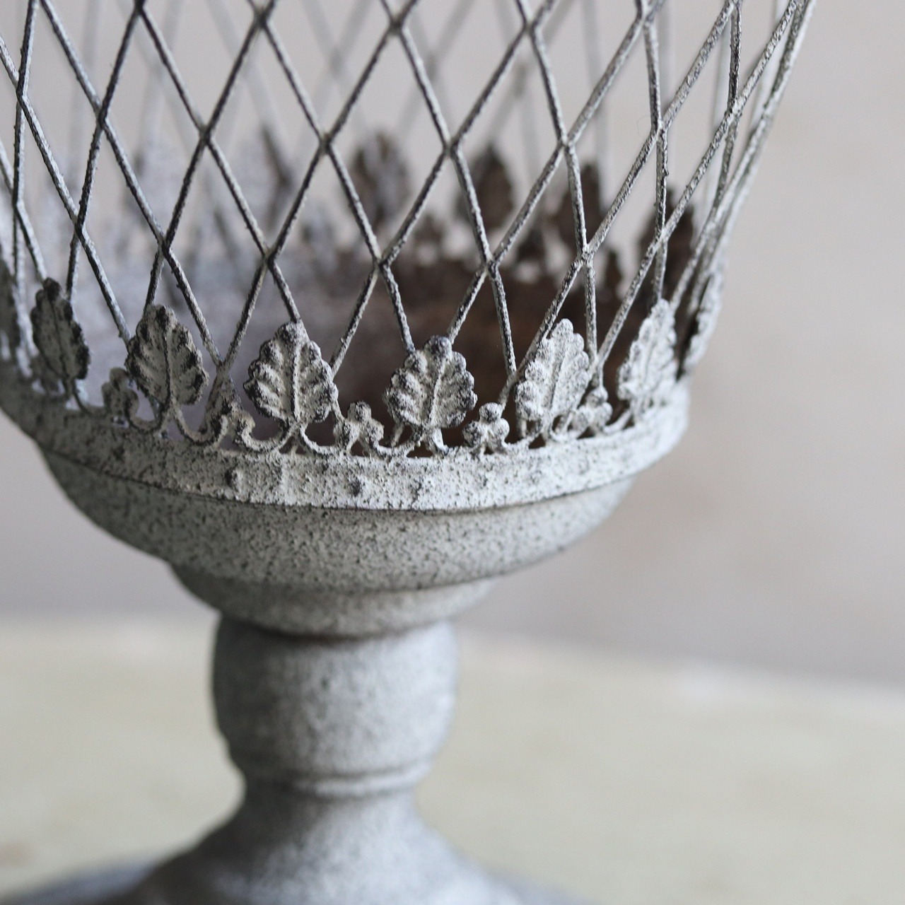 ブリキ植木鉢 　マイユカップGY　アンティーク調　シャビーシック　オシャレ　M905