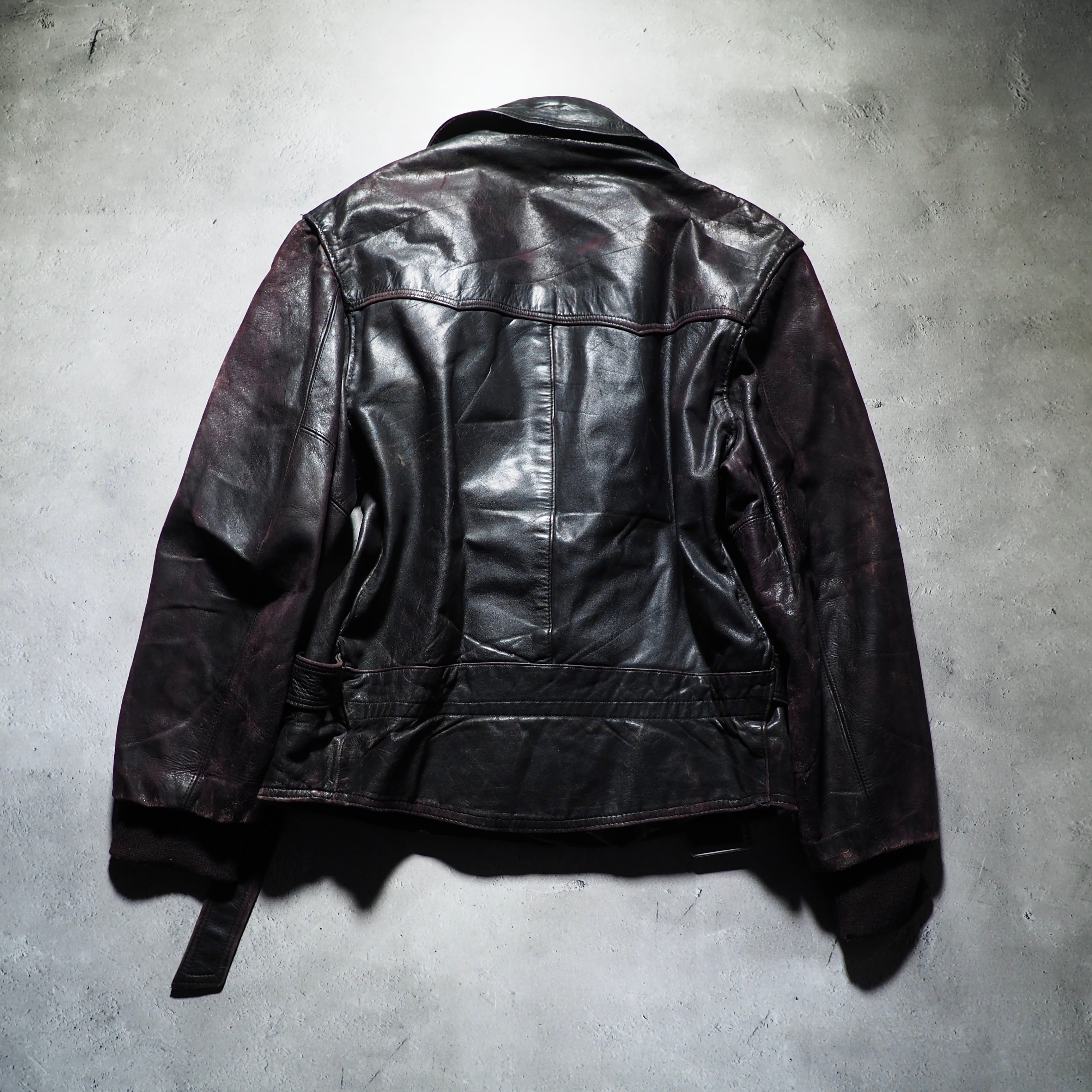" Handmade " Beautiful aging Special vintage leather jacket