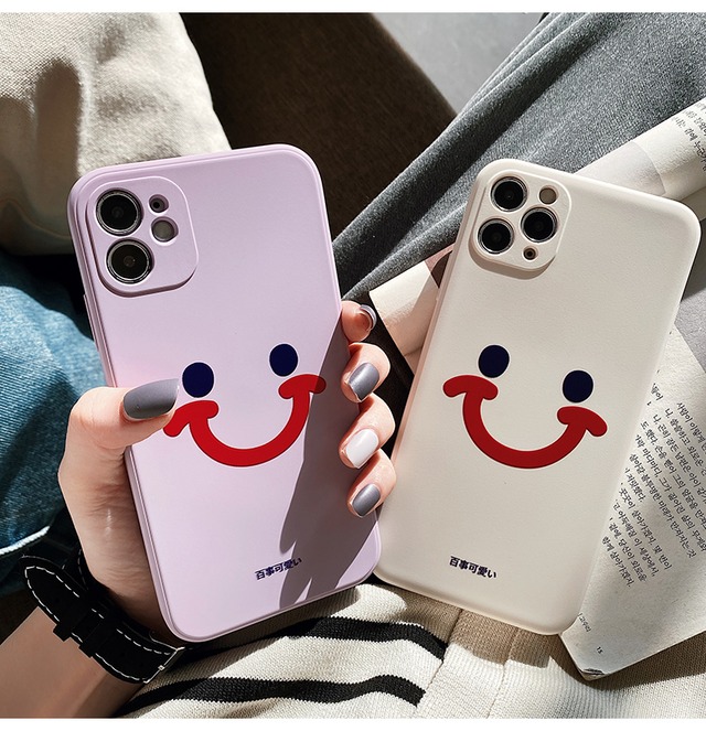 Iphoneケース スマホケース 笑顔 Iphone12 Proケース シンプル Iphone12ケース シリコン Iphone12 Miniカバー 可愛い 親友とお揃い Iphone11 Pro 11 Xs Xr 8 7plusケース 衝撃 軽量 2colors 新作 Girlshares
