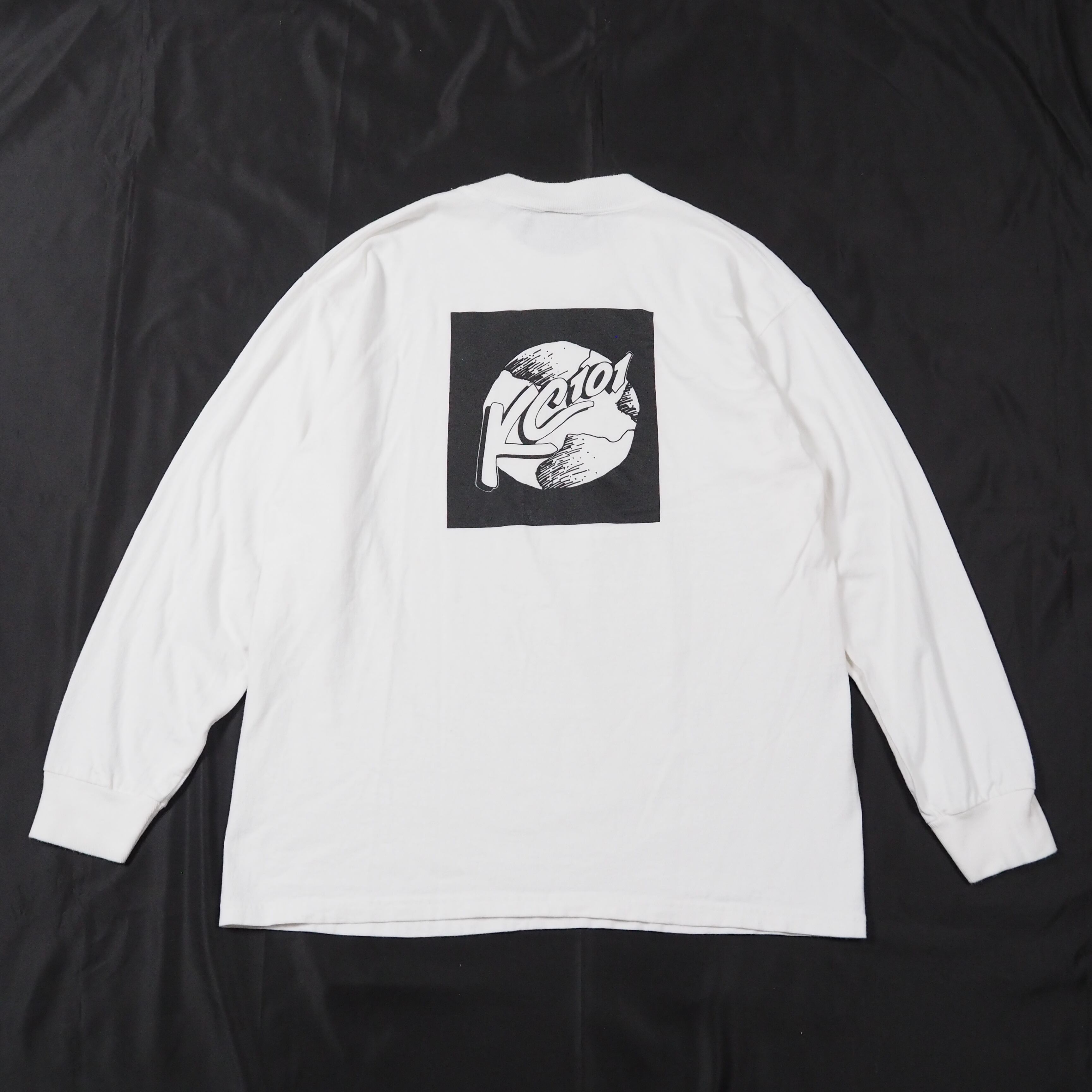 90's ONEITA《SUPER HEAVYWEIGHT》KC101 print l/s T-shirt L /USA