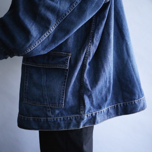 XXXL super over size gimmick design denim jacket