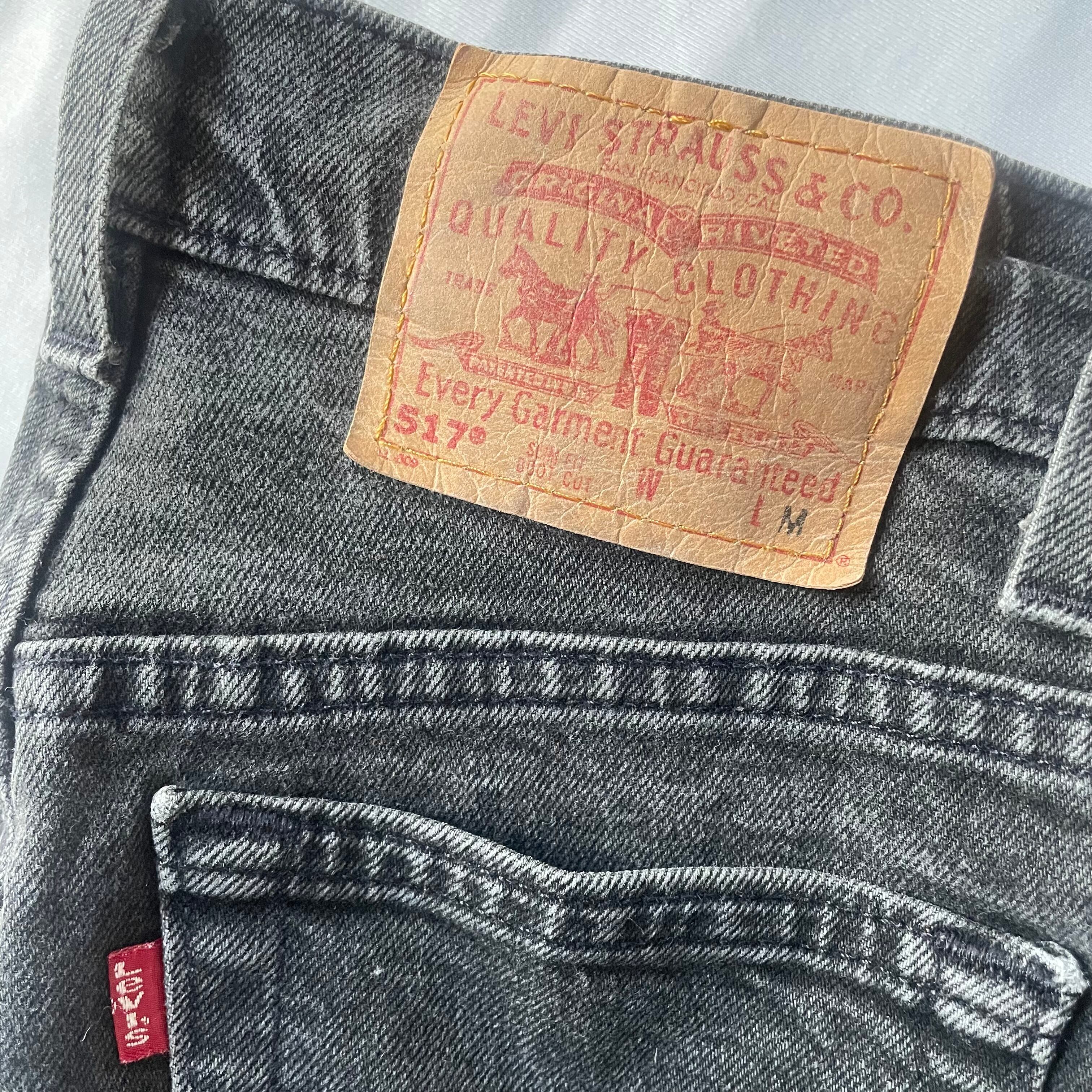 USA製 90s Levi's 517 先染め ブラック デニム ブーツカット 90's Levi's 517 先染め ブラックデニムパンツ “MADE IN USA