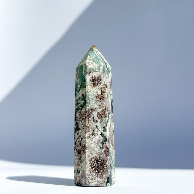 グリーンフラワージャスパー タワー51◇ Green Flower Jasper ◇天然石・鉱物・パワーストーン