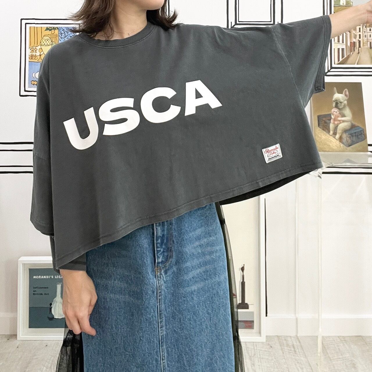 ワイドショート丈Tシャツ