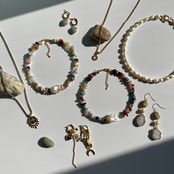 天然石 ドゥルージーピアス / イヤリング / サージカルステンレス