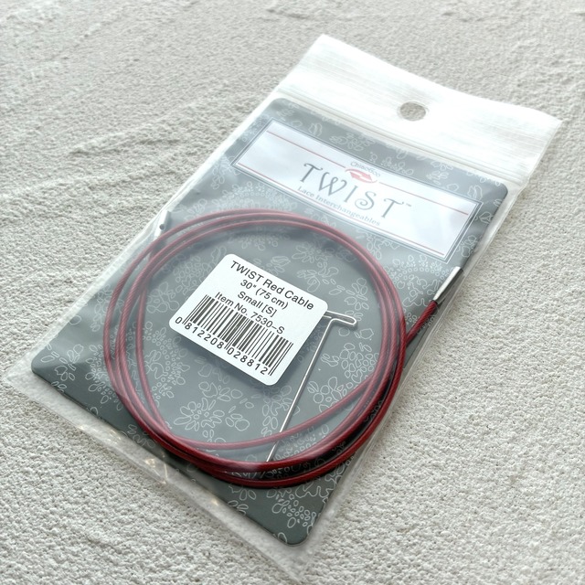 ChiaoGoo 付け替え式輪針 単品 固定式コード 【TWIST Red】