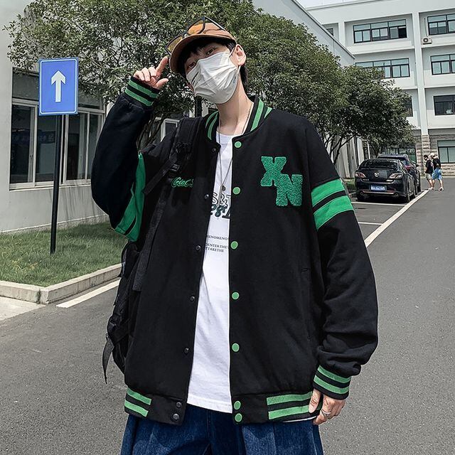 おしゃれ オックスフォード メンズ大きめスタジャン スタジャン Raffles Mn