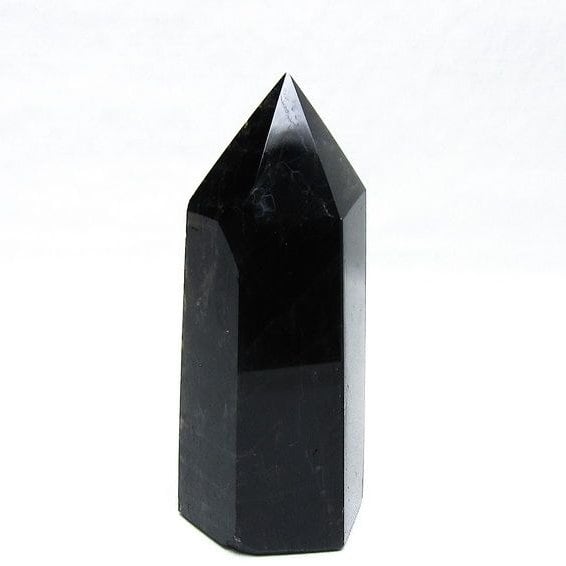 モリオン ポイント 六角柱 黒水晶 置物 一点物 152-4280
