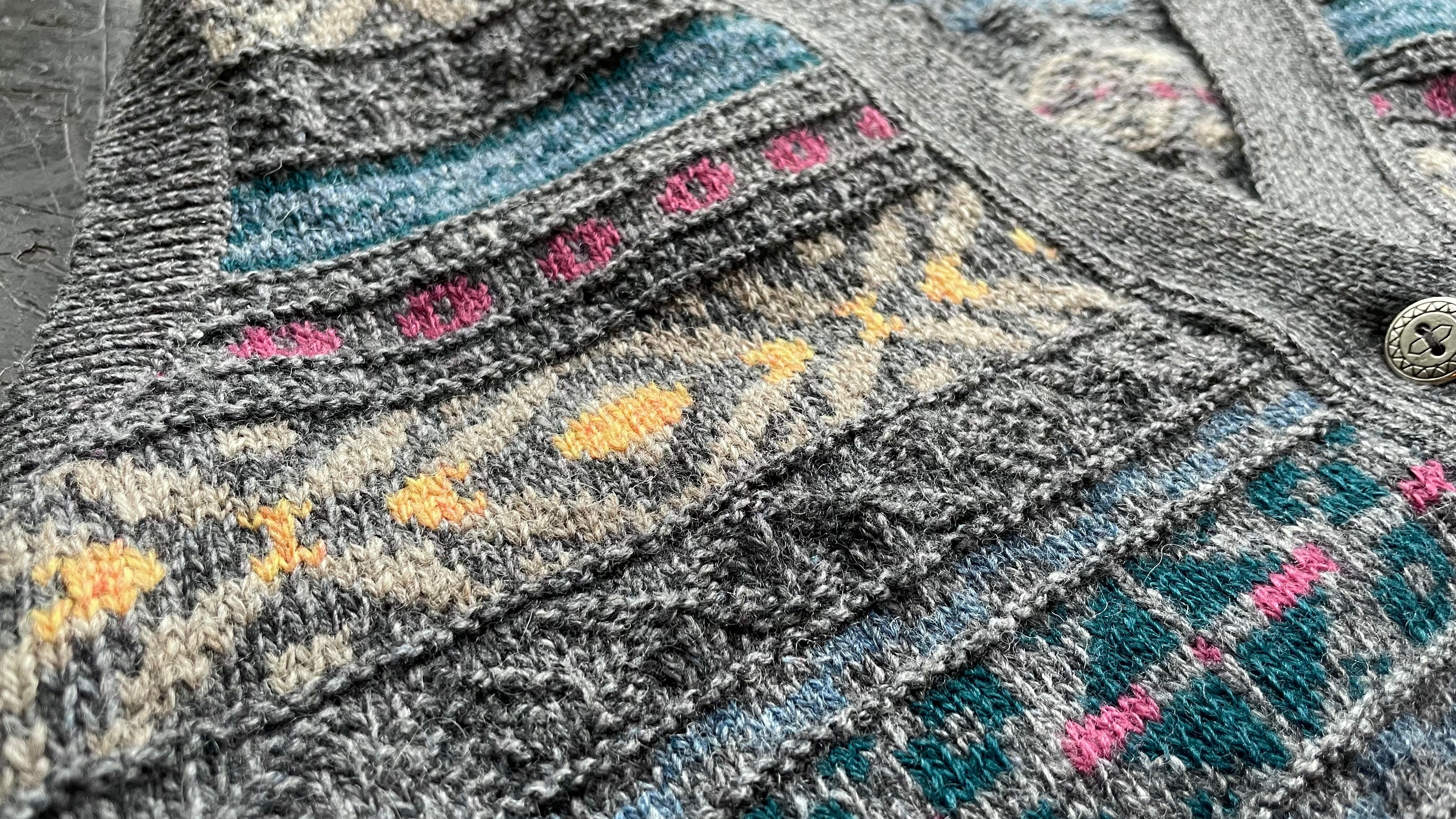 1980-90s eddie bauer ethnic weaving design knit vest