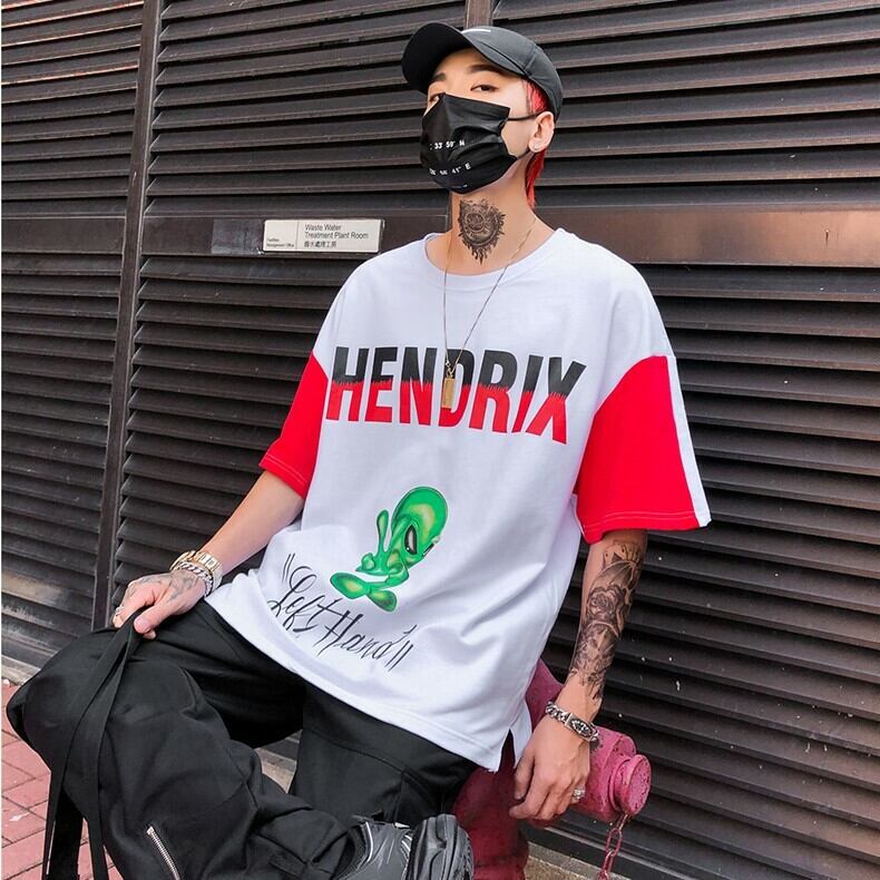 全2色 Tシャツ カットソー プリント カジュアル ストリート 