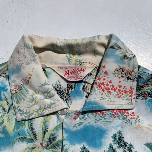 60's~ TAHITIAN アロハシャツ タヒチアンシャツ トロピカル 60's~ TAHITIAN アロハシャツ タヒチアンシャツ トロピカル