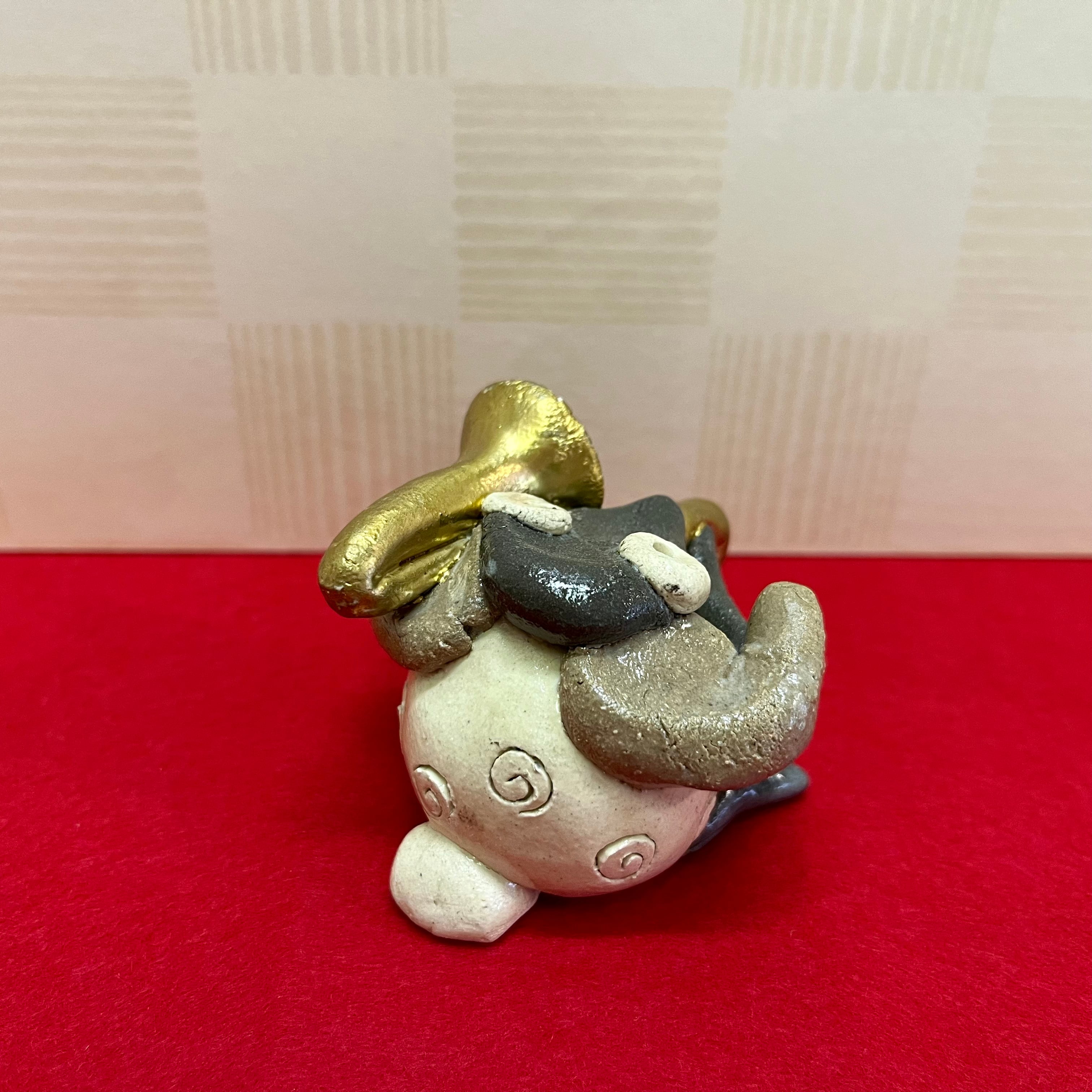 美濃焼 十二支楽師 未（陶器干支置物） | さし源本店