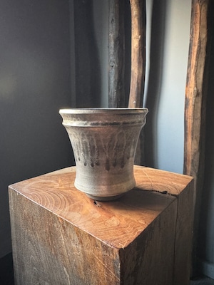 【新着】deracinefactory 閑野淳氏【最高の陶器鉢・高さ12cm 横幅10,5cm】