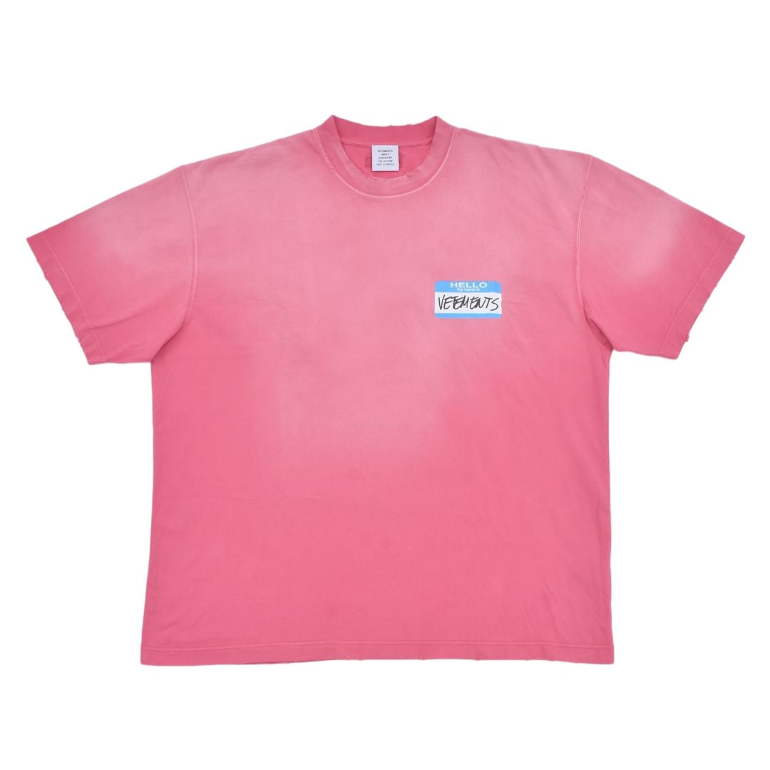 VETEMENTS】MY NAME IS VETEMENTS FADED T-SHIRT | AYIN VETEMENTS】MY NAME IS VETEMENTS FADED T-SHIRT | AYIN