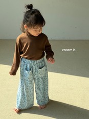 韓国子供服 / 26winter / cream bbang / ガーデンワイドパンツ / キッズ / 冬服 *XXS~L*