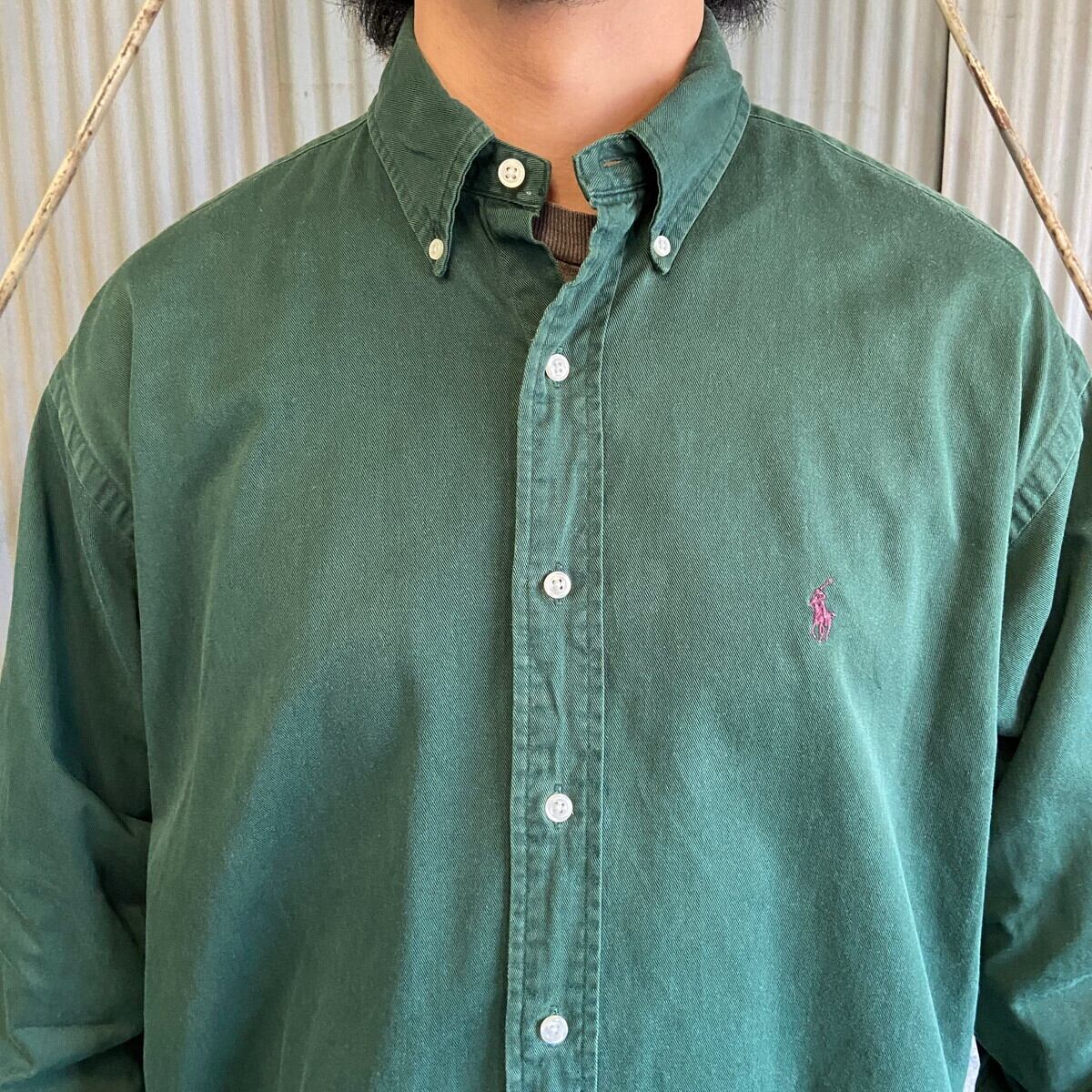 Ralph Lauren オールドラルフローレン ボタンダウンシャツ メンズL 