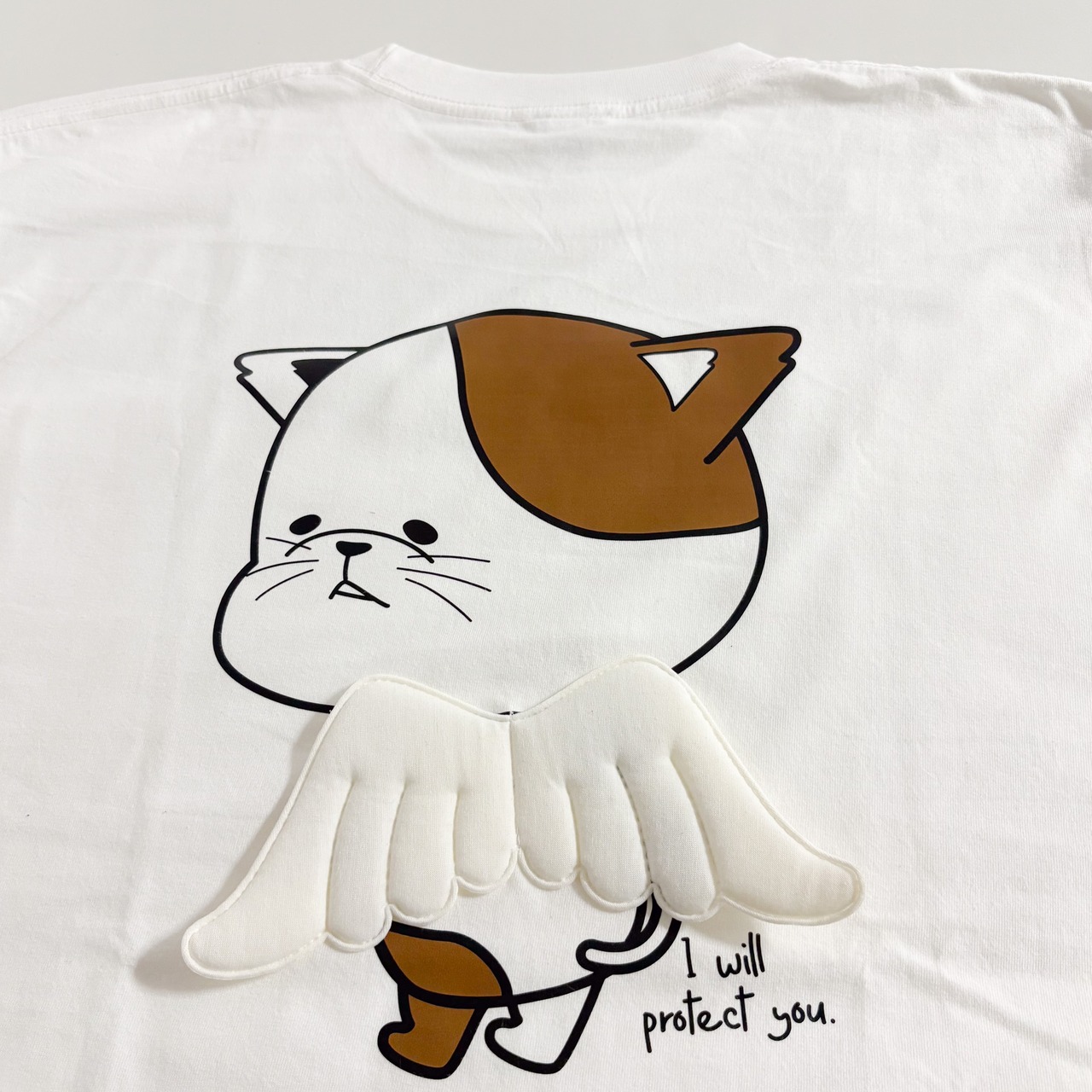 ANGEL CAT T-shirt【天使の羽】ねこTシャツ 立体羽デザイン 猫キャラT - 4