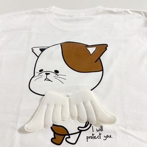 ANGEL CAT T-shirt【天使の羽】ねこTシャツ 立体羽デザイン 猫キャラT