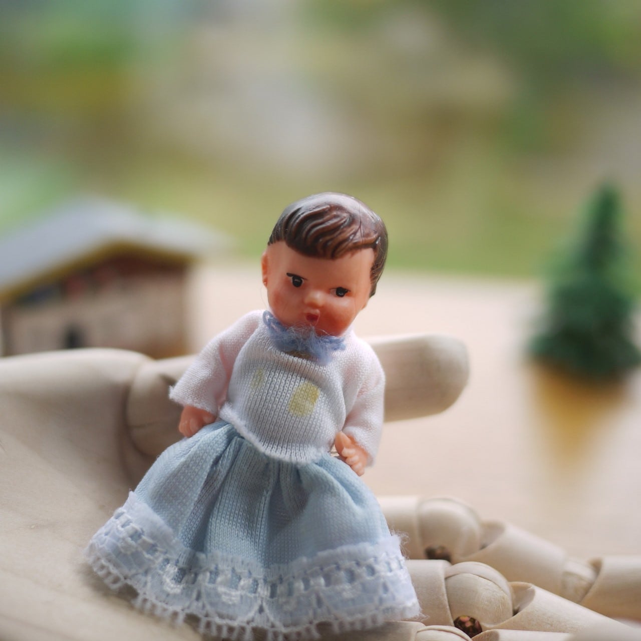 ミニチュアドール ブルードレスベビー ドイツ