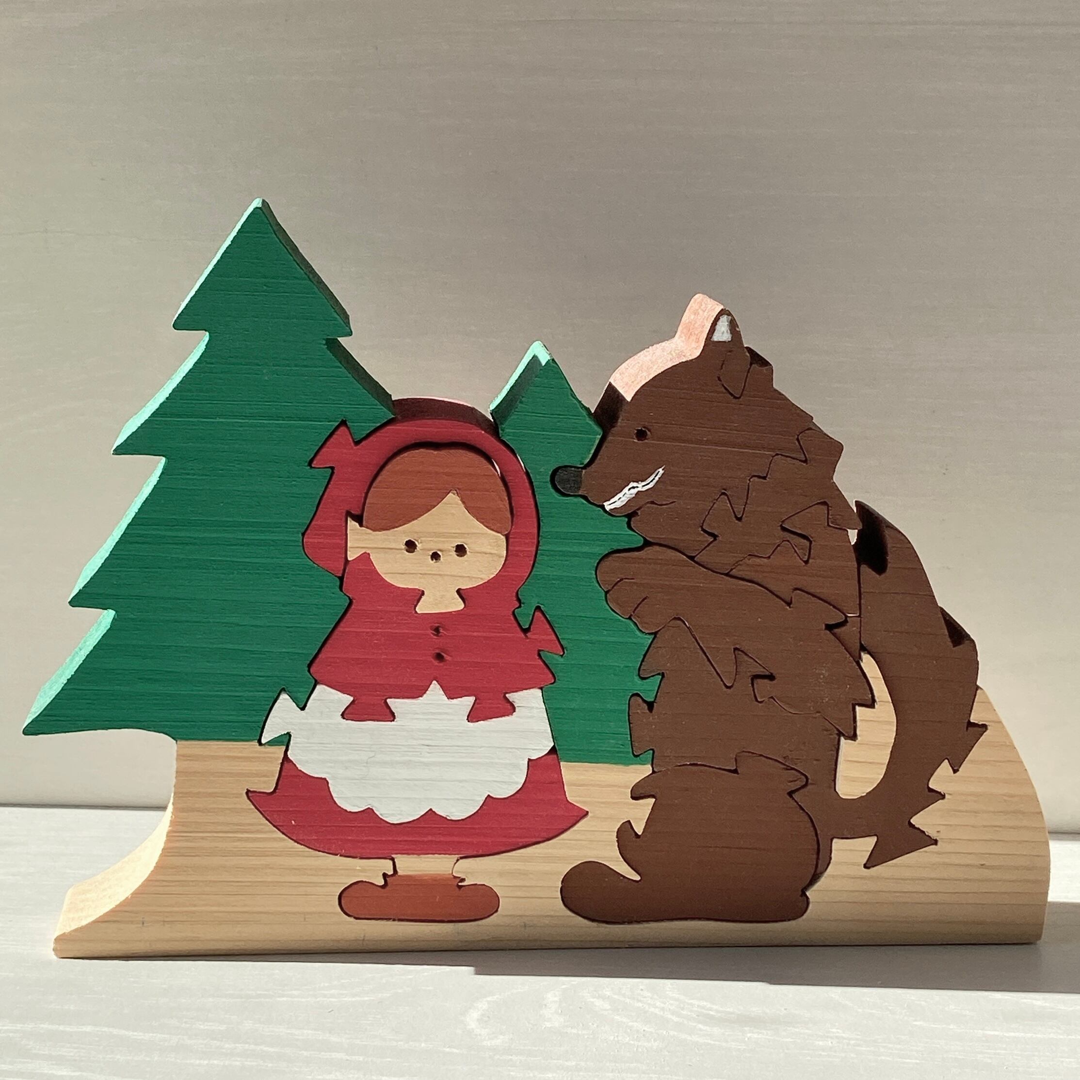 ハンドメイド　童話シリーズ　組み木　おや指姫 小黒三郎 組み木絵 おやゆび姫と王子 直筆サイン入り - メルカリ