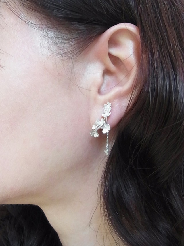 クローバー畑のピアス(silver)
