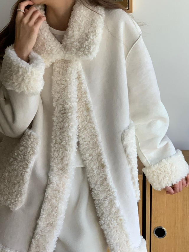 (予約) verveine / Arles reversible fur shearling jacket 2color