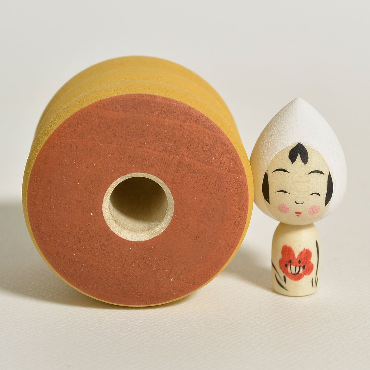 パンケーキちゃんこけし 約1.5寸 約4.5cm 鈴木明 工人（作並系）#2317