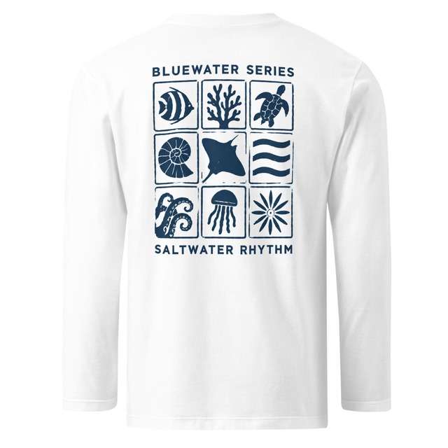 BLUEWATER SERIES ユニセックス 長袖Tシャツ(WH) M0046