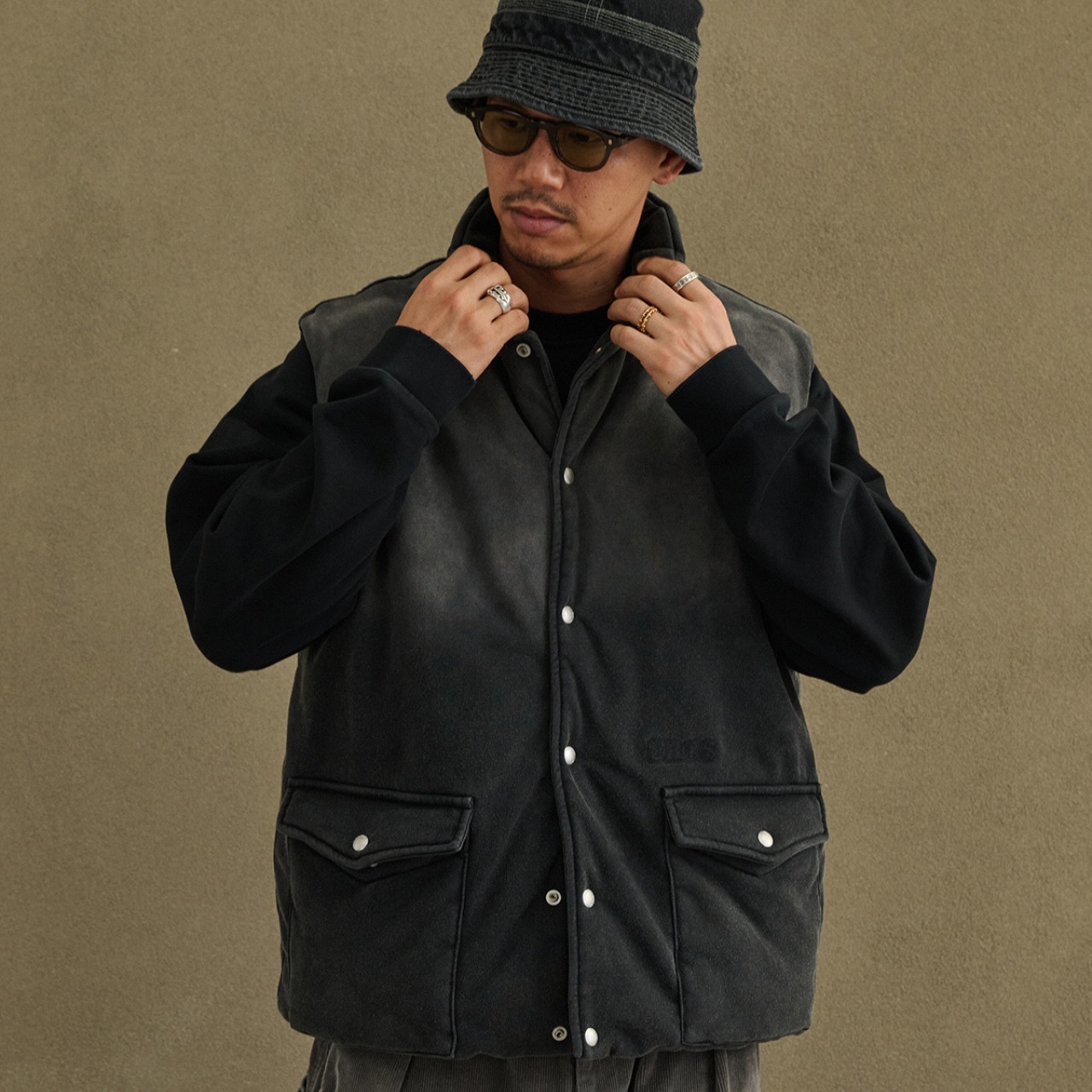 ヴィンテージ フェードベスト　K5496  "DUSK SHADE" - 5