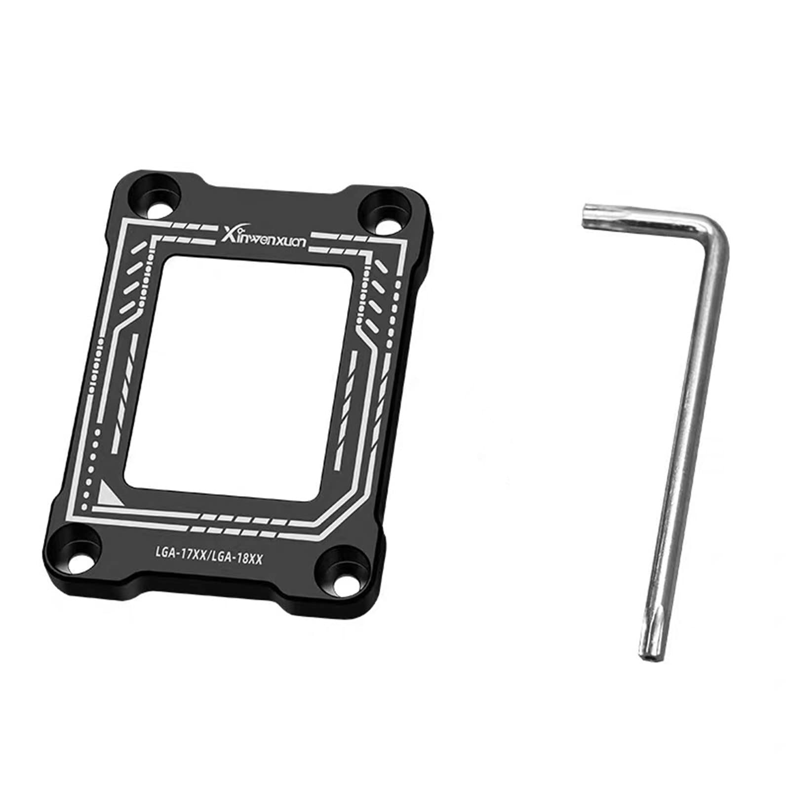 【努力特価】LIKENNY CPU反り防止 12世代LGA 1700曲げ止め金具 L型小スパナ付き アルミニウム合金製 LGA1700 CPU向けフレーム（ブラック）
