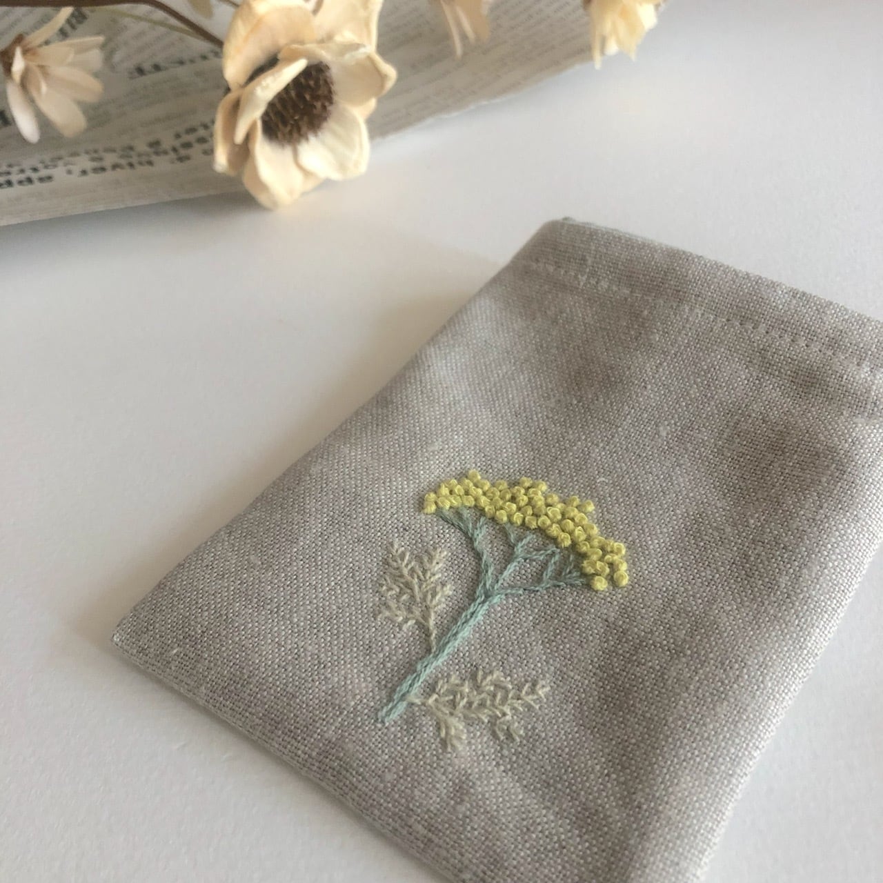ボタニカル刺繍のミニ巾着【6種類】受注制作 | Leparc