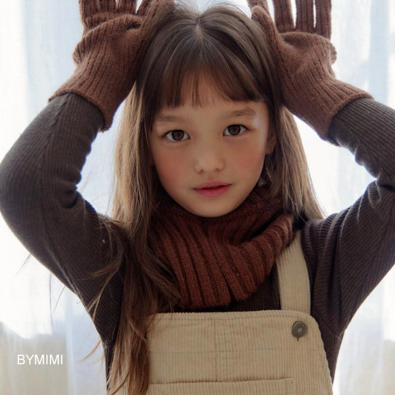 «sold out»«ジュニアサイズあり» By MiMi リブハイネックトップス 3colors