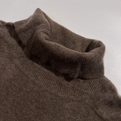 カシミヤ100% ADAMSON HOMME アダムソンオム タートルネック ニット セーター L /ブラウン系 メンズ