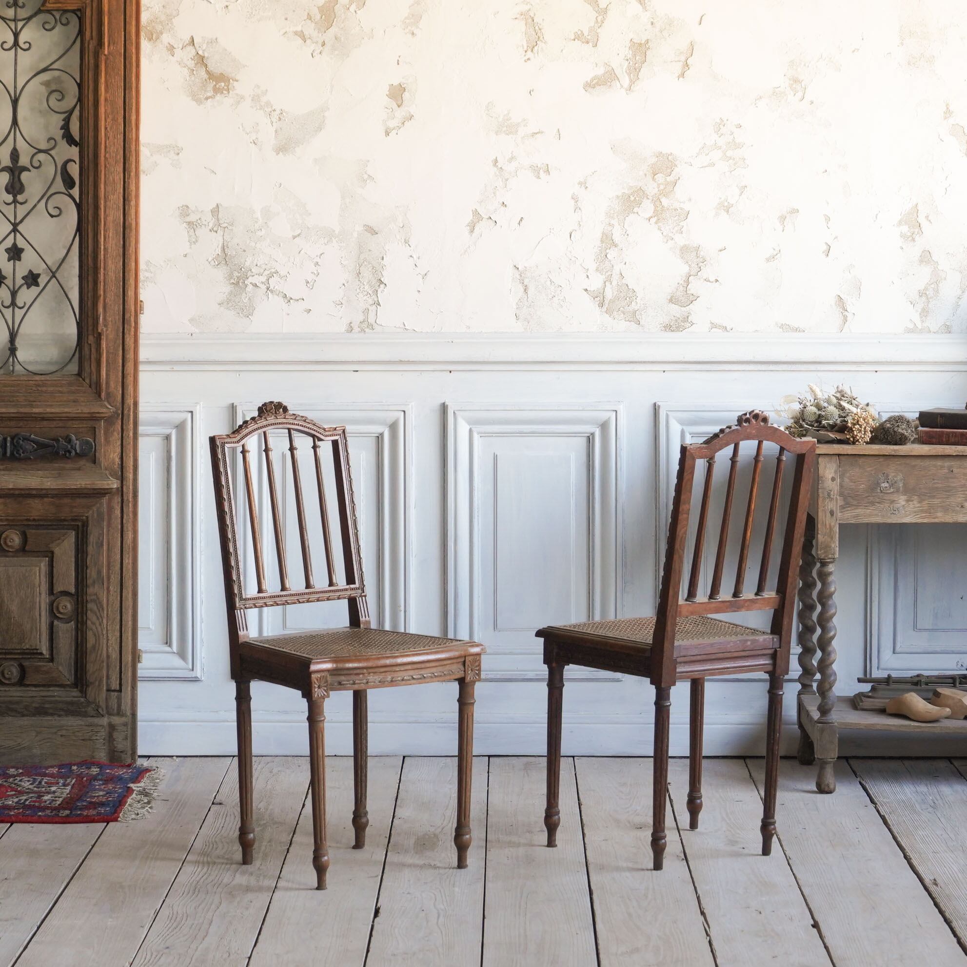 チェア/フレンチチェア/アンティーク/ラタンシート/ディスプレイ/空間装飾/撮影アイテム/椅子/イス