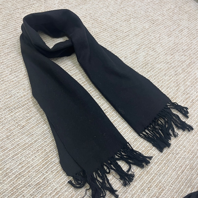 RALPH LAUREN COTTON MUFFLER BLACK
