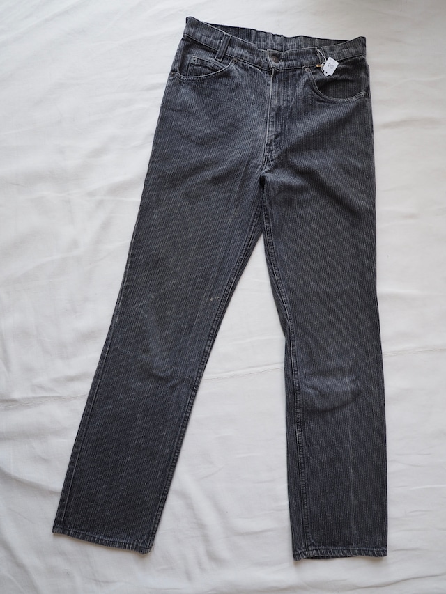 1980’s USA Levi’s 718-0221 Stripe Black Denim Pants／W28-29