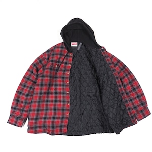 Wrangler lined flannel shirt hoodie XL /ラングラー フード付き キルティングネルシャツ