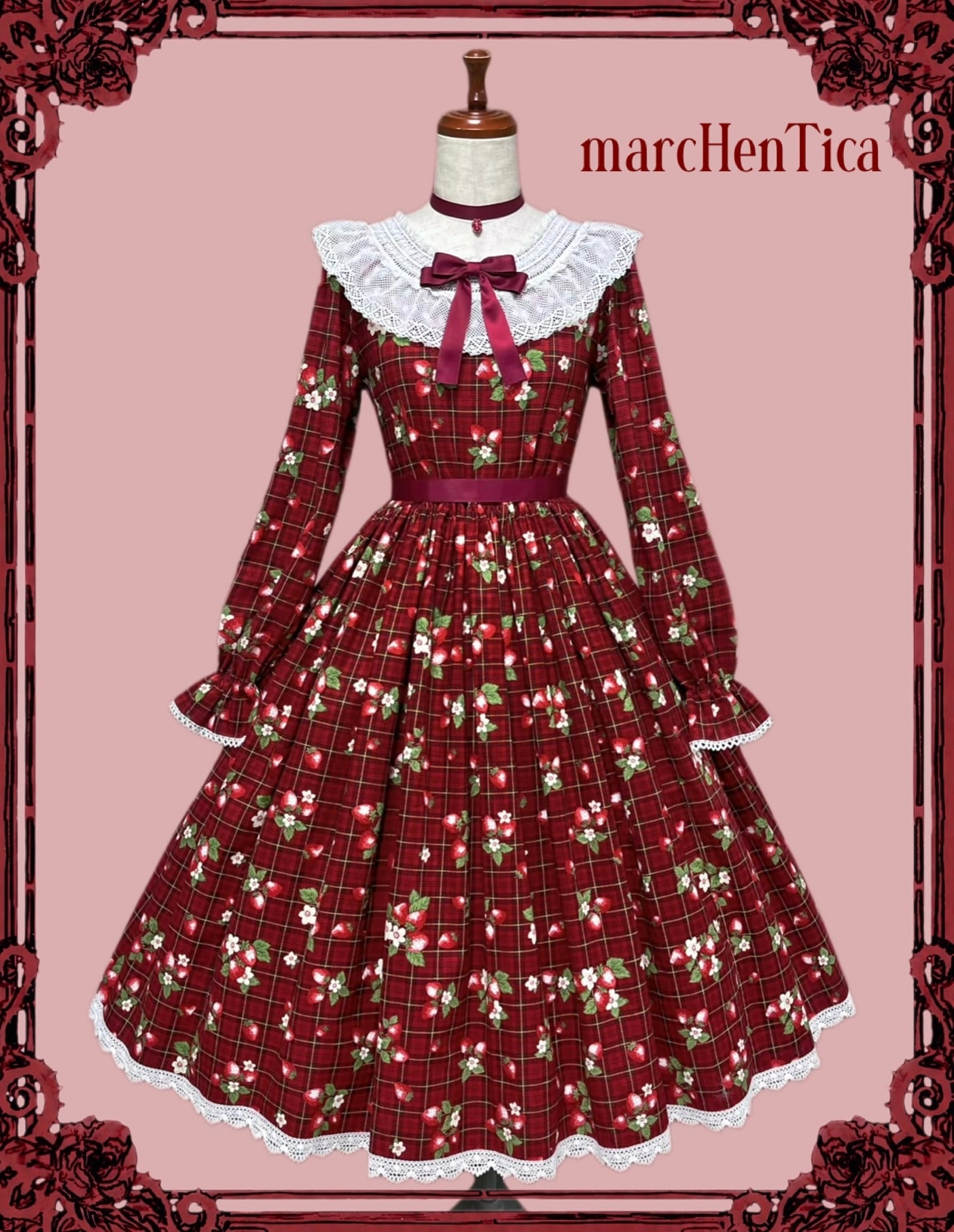 【希少】marcHenTica ワンピース（ミニーちゃん風） marcHenromanTica
