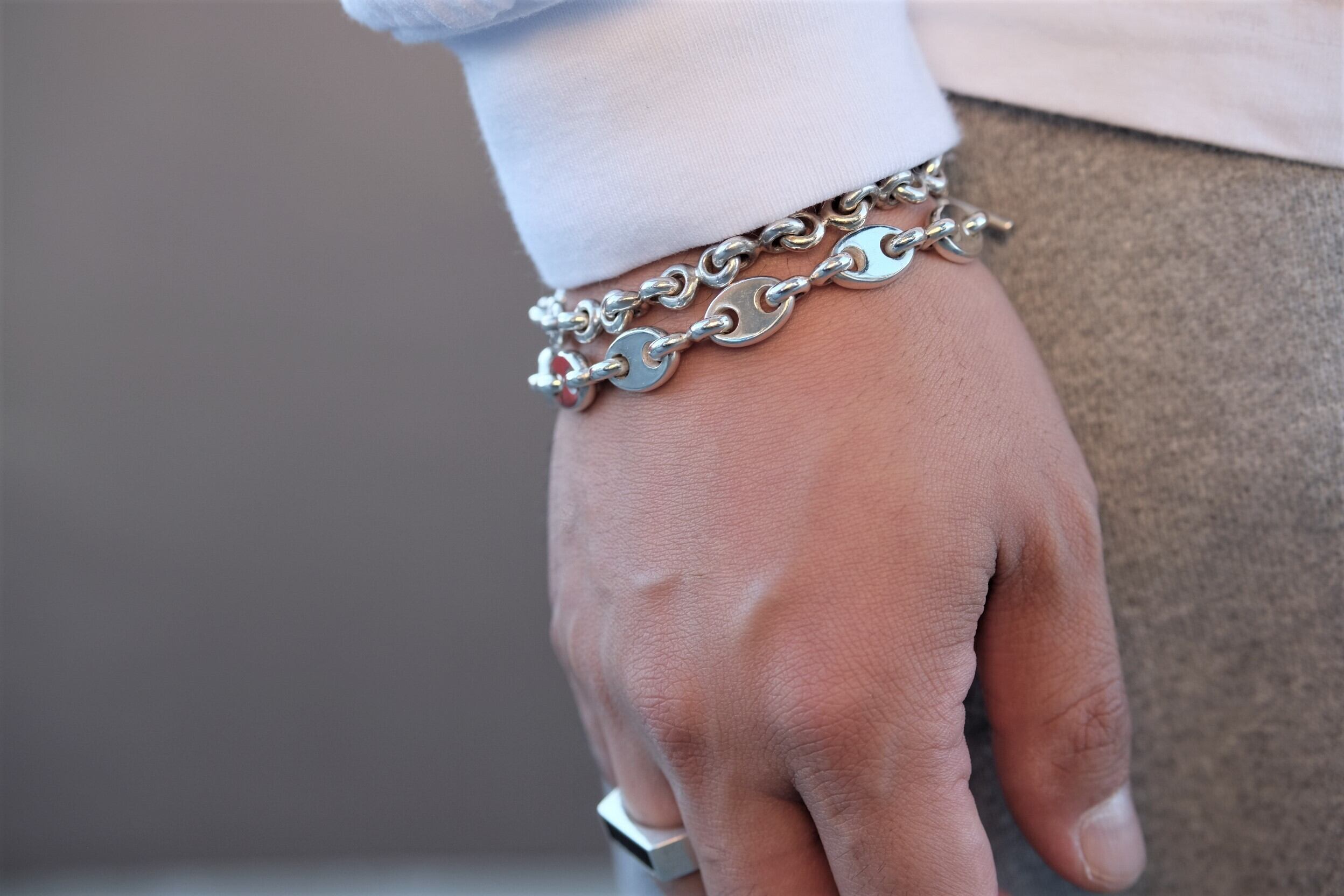 Maroon chain bracelet (medium) | ANSOUL