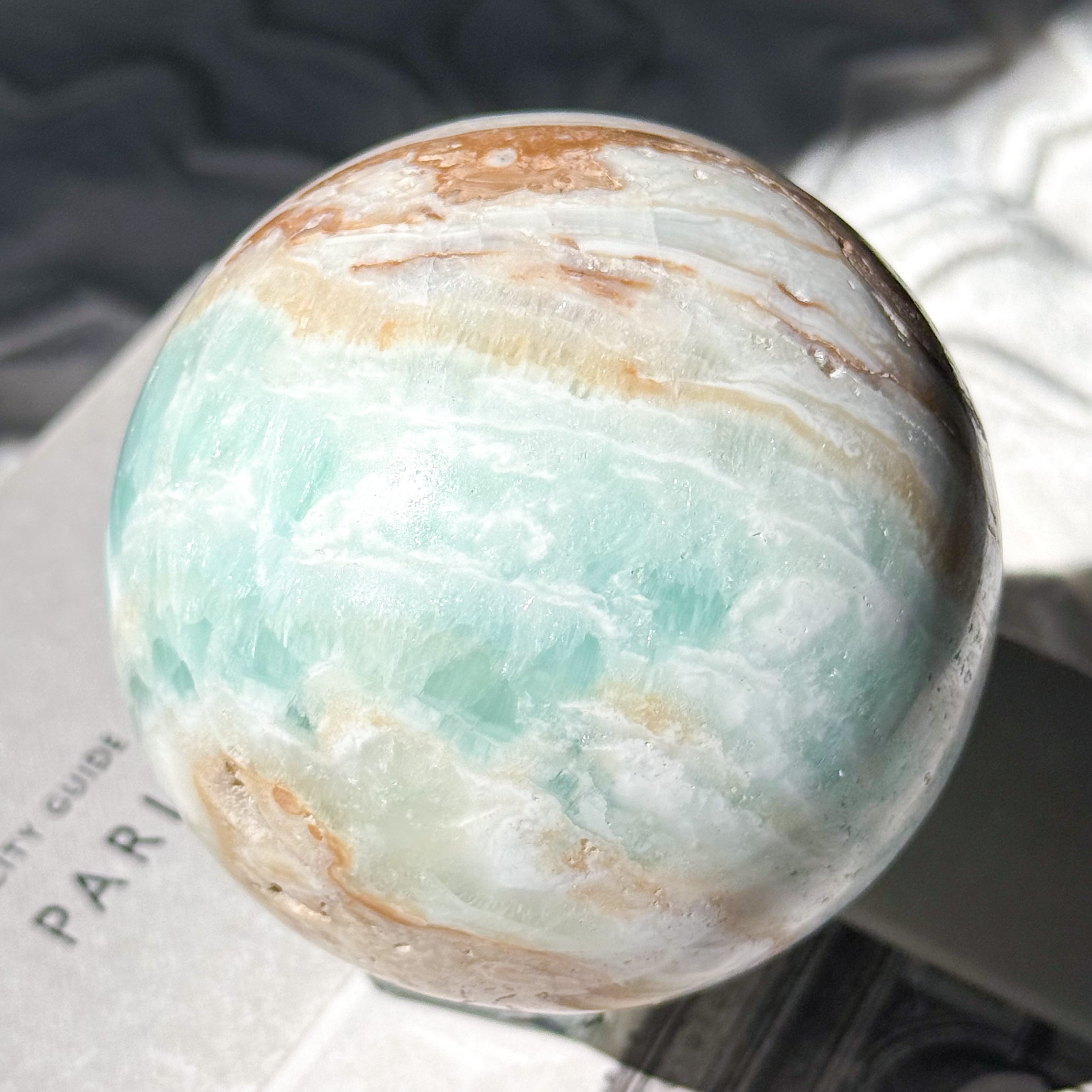 Caribbean Blue Calcite Sphere 13 ✧ カリビアンブルーカルサイト
