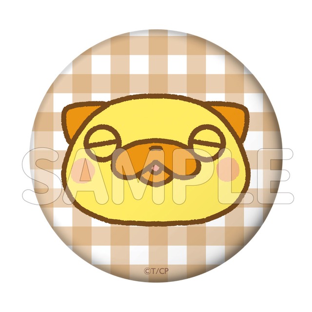 「おじさんはカワイイものがお好き。」パグ太郎 ぷにぷに缶バッジ（ほっぺた）
