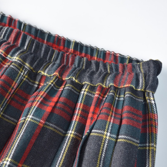 Sarahwear サラウエア　ウーステッドタータンチェックスプリーツスカート【送料無料】