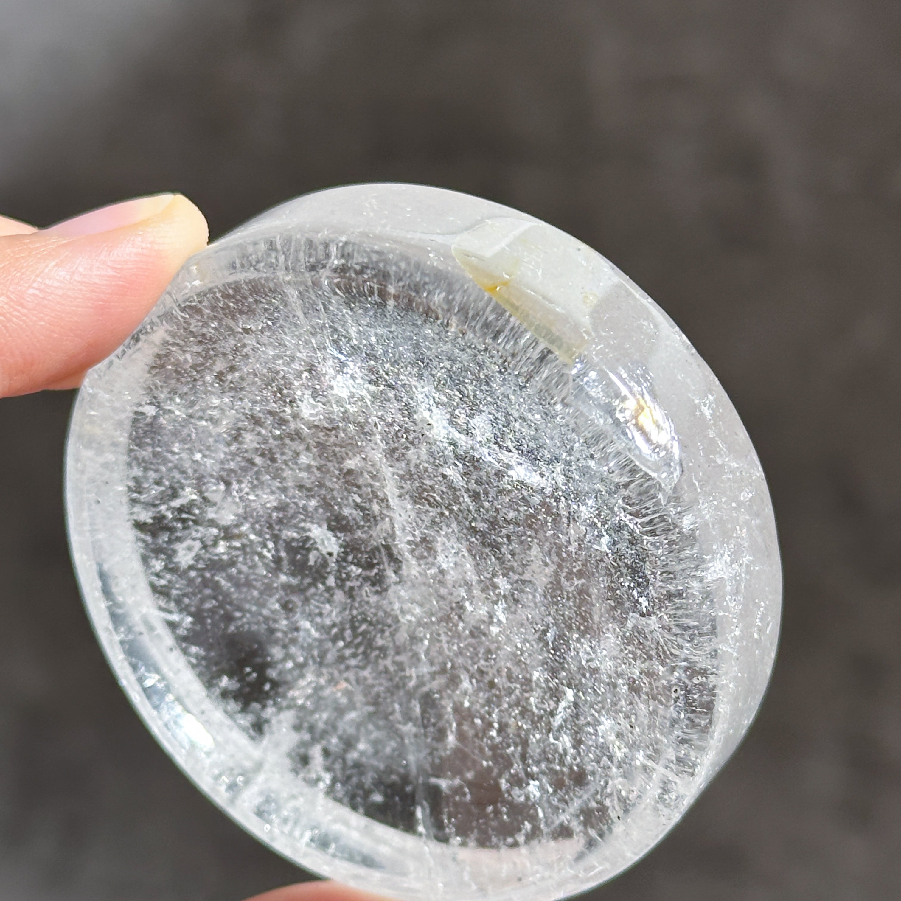 クリアクォーツ 丸型のうつわ 04◇ Clear Quartz ◇天然石・鉱物
