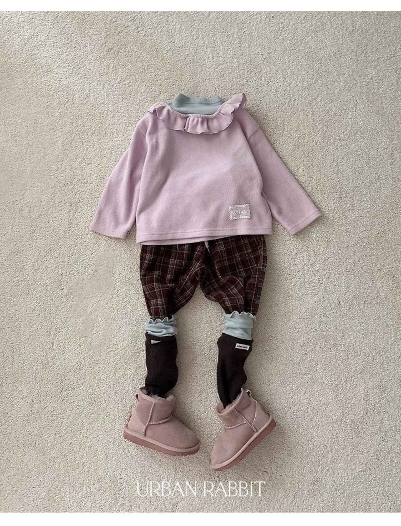 アーバンラビット / URBAN RABBIT / チェックサギングパンツ / 韓国子供服 / キッズ / 26winter〖取寄〗*XS~XL*