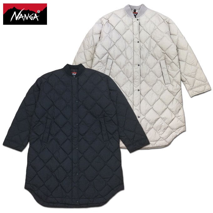 WOMEN】NANGA ナンガ RIB COLLAR QUILTED DOWN COAT リブカラー