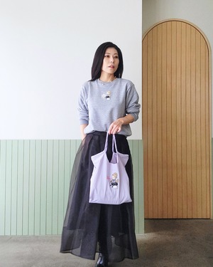 【11/30まで】Sweet_刺繍エアリー トートバッグ