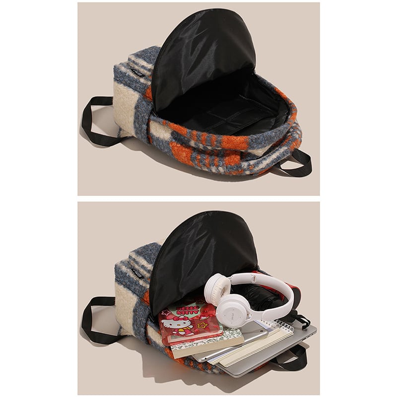 ♥もふもふチェック柄リュック！【YONAIGAシリーズ】☆バッグ☆ 2