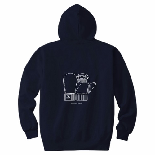 hanagurumaパーカー 拳サポVer. color：ネイビー【受注生産】